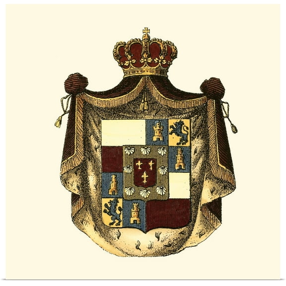 Great BIG Canvas | "Regal Crest II" Art Print - 30x30