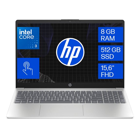 Laptop HP 15-fd0333la Intel Core 3 8GB 512GB SSD Táctil