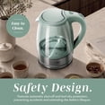 thumbnail image 3 of COOK WITH COLOR Electric Kettle, 1200W 1.8L Glass Water Boiler, Sage, 3 of 7