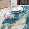 thumbnail image 4 of Round Tablecloth Beach Coastal Theme Waterproof Oil Proof Polyester Table Cloth Cover Decor for Home Dining Outdoor,Patio,Parties, 54" Dia. Vintage Sea Turtle, 4 of 9