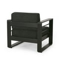 thumbnail image 5 of GDF Studio Gadd Outdoor Aluminum Club Chair with Cushions, Set of 2, Black, Dark Gray, 5 of 8