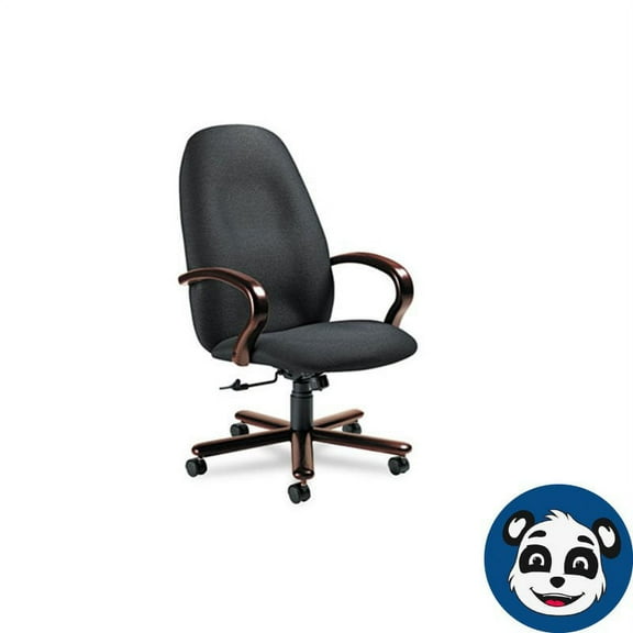 GLOBAL INDUSTRIES HI-BACK. Enterprise High-Back Tilt Chair. Gray/Tiger Mahogany.