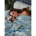thumbnail image 3 of Blue Crab Coastal Flat Sheets Only Queen Size, Soft Breathable Bed Top Sheets for Mattress, Summer Beach Nautical Starfish Coral Luxury Bedding Flat Sheets for Home Hotel Bedroom Bed Protection, 3 of 9