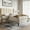 Beige, variant on Einfach King Bed Frame, Upholstered Platform Bed with Wingback and Geometric Headboard, Gray