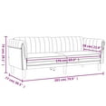 thumbnail image 4 of vidaXL Sofa 3-Seater Black Velvet, 4 of 5