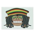 thumbnail image 1 of Tropical Animals Cutting Board, Portrait of Chimpanzee with Dreadlocks and Cap Hippie Musician Monkey Boho, Decorative Tempered Glass Cutting and Serving Board, Large Size, Multicolor, by Ambesonne, 1 of 1