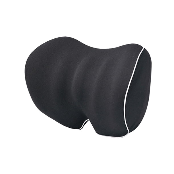 Almohada para el cuello Reposacabezas Correa ajustable Cómoda Almohada ergonómica para el cuello del coche Negro