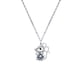 thumbnail image 1 of 1 collar de plata elegante con cadena de clavícula en forma de ratón, sencillo y moderno, con dije de circonitas a juego para mujer (plata), 1 of 6