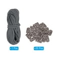 thumbnail image 4 of Uxcell 1Pcs 10 Yard Elastic Bungee Cord & 25 Pcs Single Hole Cord Lock Dark Gray, 4 of 6