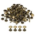 thumbnail image 1 of Unique Bargains 50 Sets Leather Rivets 9mm Double Cap Rivets 12mm Height Studs Bronze Tone, 1 of 5