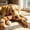 Green, variant on Soft Plush Dog Toys for Aggressive Chewers, Hidden Squeaker Stuffed Dog Toys for Boredom Relief, Long-Lasting Interactive Puppy Toys Anxiety Relief for Cats and Dogs