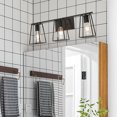 thumbnail image 4 of Aiwen Dimmable 3-Light Vanity Light Rectangle Shade Wall Sconce, 25 Watts, 4 of 7