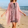 thumbnail image 2 of Garbnen Women's Lace Cover Up with Tassel Lightweight Sheer Outdoor Sun Protection Beach Wrap Shawl, 2 of 4