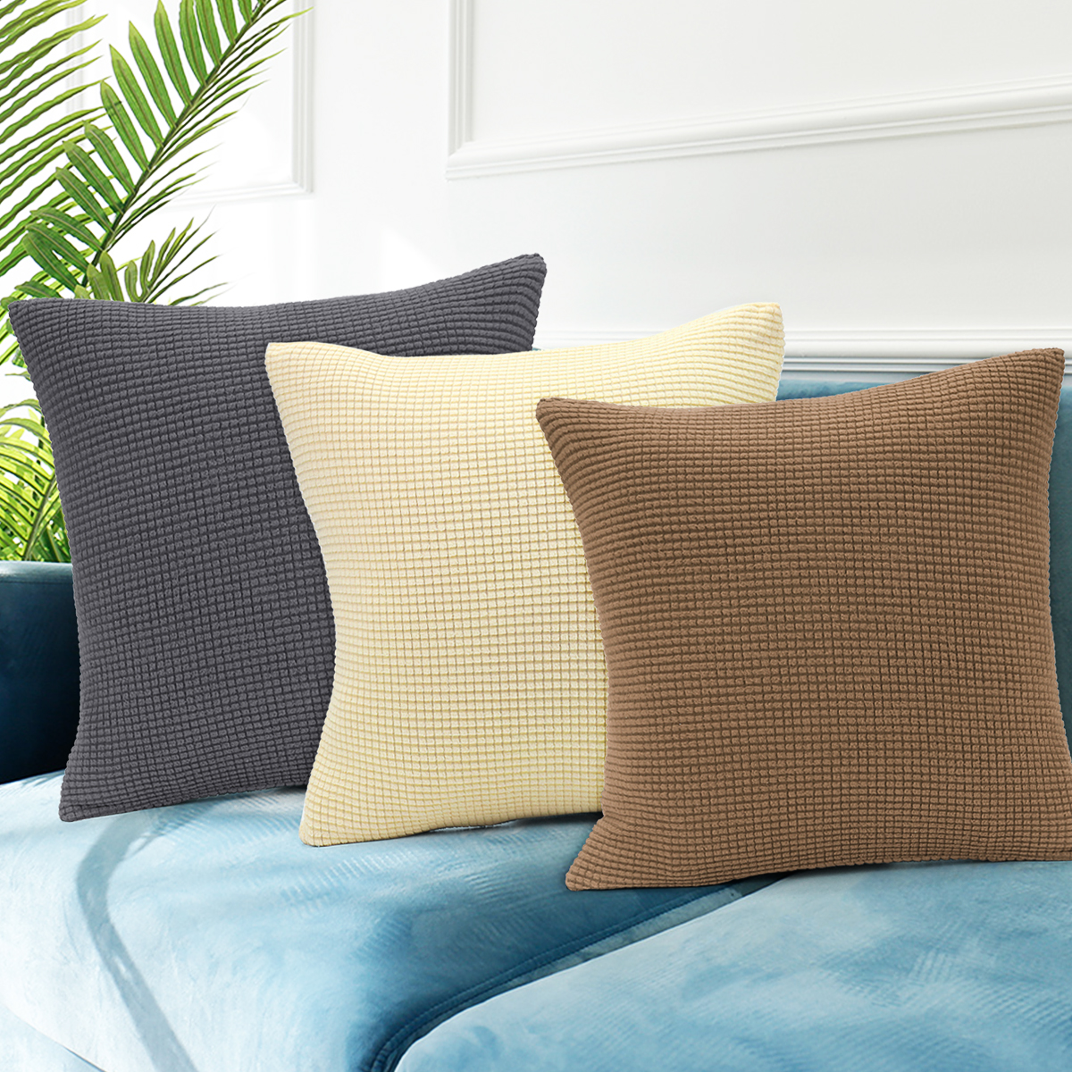 1PCS 18x18" Decorative Throw Pillow Case Cushion Cover Square Zipper