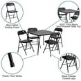 Flash Furniture 5 Piece Black Folding Card Table and Chair Set