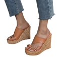 thumbnail image 3 of eczipvz Chaussures pour Femmes Sandales d'Été à Enfiler Plateforme Compensée Sandales à Talons Décontractées Confortables, Transparent, 3 of 5