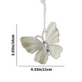 thumbnail image 3 of Luoshdecor Christmas Glitter Ornament ,White Holiday Butterfly Elk Star Hanging Decorations for Tree Wedding Party Ornaments 5.9 in, 3 of 6