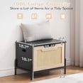 thumbnail image 3 of Bingirl Banc et Armoire de Rangement Multifonctions de 24 Pouces - Table Basse de Rangement avec Boîte de Rangement, Idéal pour la Chambre, l'Entrée et le Salon, 3 of 5