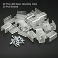 thumbnail image 3 of Uxcell Rope Light Mounting Clips Big Channel Mounting Holder for 11.5mm to 12.4mm Waterproof LED Strip 20 Pack, 3 of 5