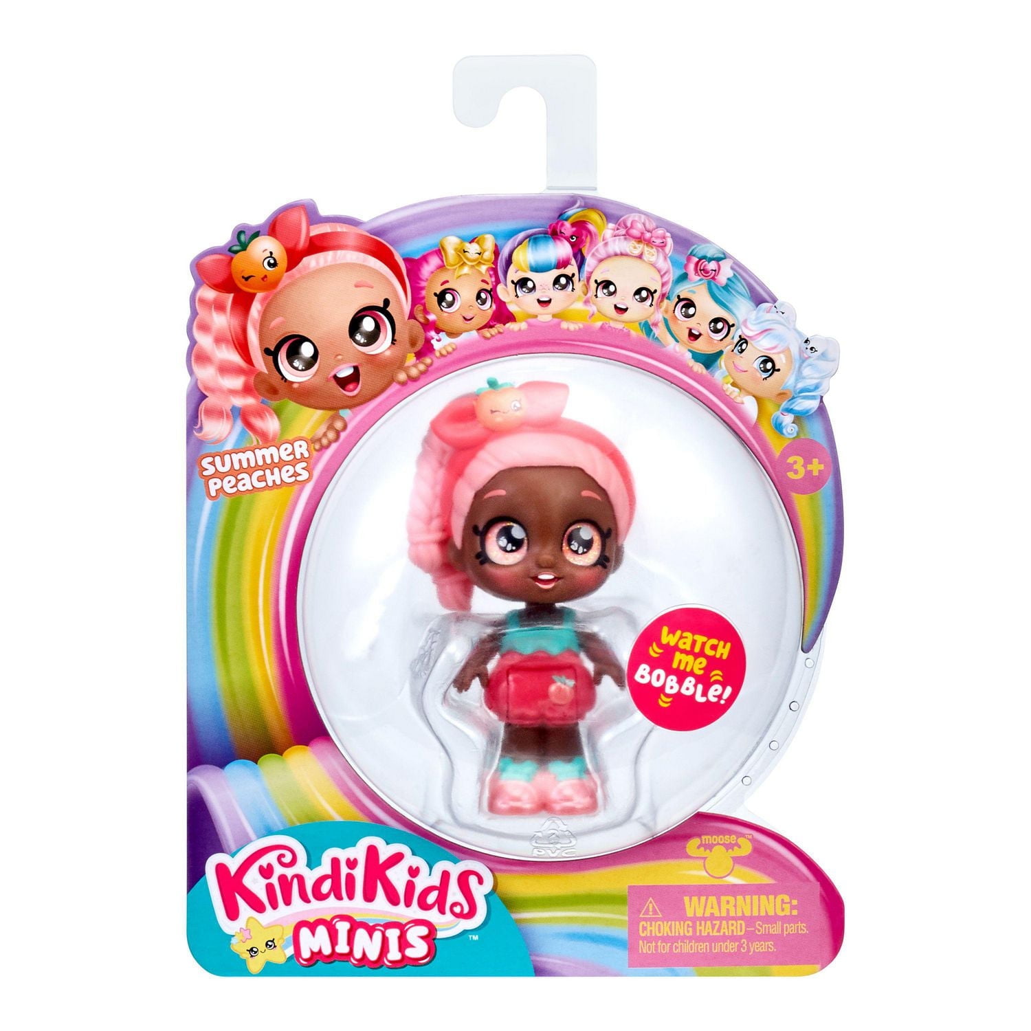 Kindi Kids Minis - Summer Peaches - Mini Bobble Head Doll