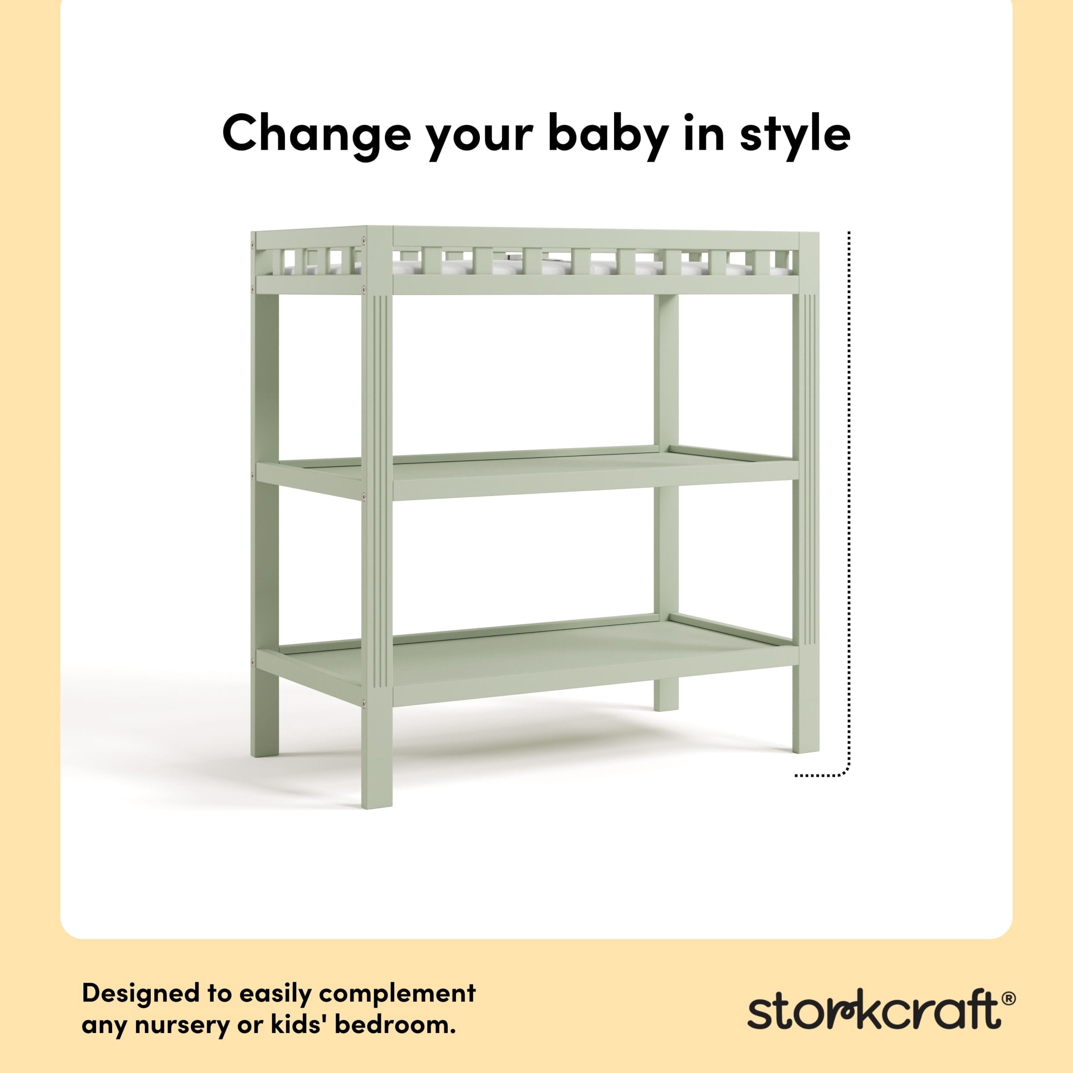 Storkcraft Morningside Infant Changing Table, Sage