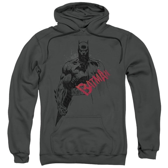 Batman - Sketch Bat Red Logo - Pull-Over Hoodie - XX-Large