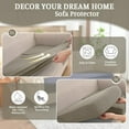 thumbnail image 3 of Sectional Couch Covers for Sofa Cushion L Shaped Couch Cover Washable Soft Couch Cushion Covers Stretch Sofa Slipcovers with 2 Pcs Pillowcases(4-Piece 3 Seater + 1 Chaise, Taupe), 3 of 14