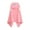 Pink, variant on Soft Flannel Monkey Hooded Wearable Bath Towel with Snap Buttons Secure Fit Quick Dry Bathrobe for Bath Time Play and Keep Warm, for 3.3'-4.6' Pink
