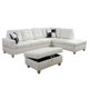 thumbnail image 3 of Hommoo Convertible Sectional Sofa, L Shaped Couch for Small Space Living Room, White(Without Ottoman) My Lux Decor Round, 3 of 7