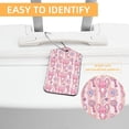 thumbnail image 3 of Square PU Leather 2 Pack Travel Tag - Bag Tag - Suitcase Tag with Privacy Cover and Stainless Steel Ring - Suitable for Travel, Backpack, and Handbag Cute Baby Rabbit, 3 of 7