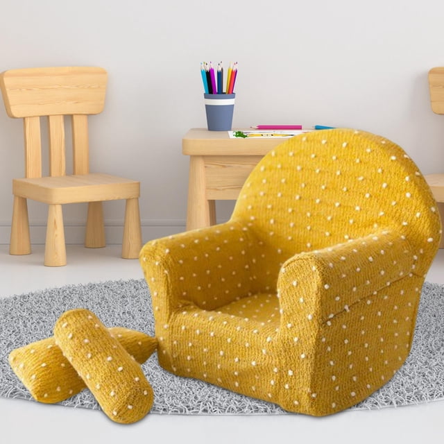 Sofá decorativo para fotografía de bebé con almohada de cojín, muebles de fotografía infantil, silla para fotografía Pose para niñas de 0 a 3 Amarillo Hugo accesorios de fotografía