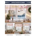 thumbnail image 6 of Valances for Windows Merry Christmas Rod Pocket Cafe Window Treatments Valance Curtains for Kitchen Bathroom Laundry Basement Windows 60"x14", 6 of 7