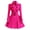 Rose Red, variant on comerut Women Winter Coat Thick Midi Length Solid Color Double-breasted Lapel Keep Warm A-line Loose Hem Tight Waist Lady Coat for Banquet