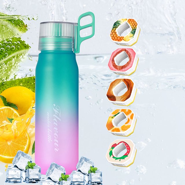 Botella para beber con sabor a aire de 750ml, vasos de agua con sabor a vaina, botella de agua con Infusor de frutas para viajes de acampada al aire libre