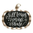thumbnail image 2 of Fall Leaves and Pumpkins Please By Imperfect Dust on Wood Pumpkin Wall Art Tan, 2 of 3