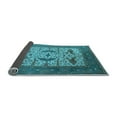 thumbnail image 2 of Ahgly Company Indoor Round Oriental Light Blue Industrial Area Rugs, 6' Round, 2 of 4