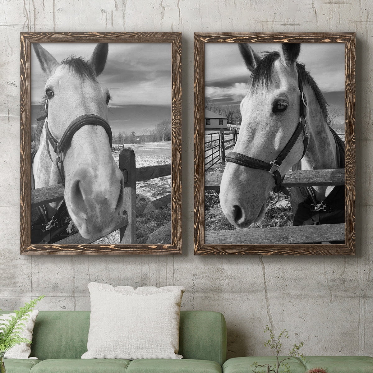 Caen - Premium Framed Canvas 2 Piece Set - Ready to Hang
