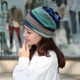 thumbnail image 5 of SPRING PARK Women Turban Womens Mens Cotton Headband Chemo Hat Striped Hairband Bandana Pleated Cap, 5 of 5