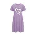 thumbnail image 4 of Rbaofujie Ensemble de Pyjama Shorts pour Femmes, Robe de Nuit Courte Surdimensionnée Imprimée Col Rond et Manches Courtes, 4 of 4