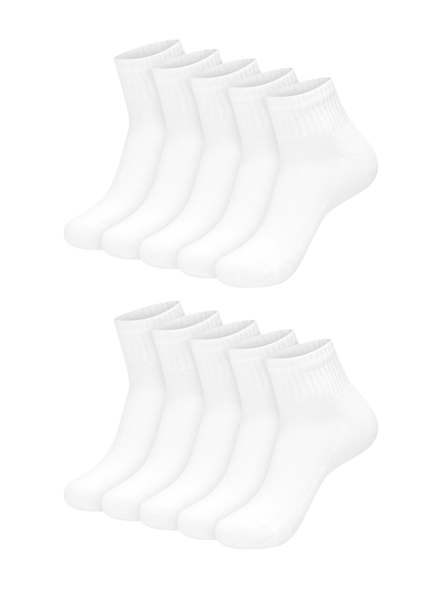 Hanes Womens CottonSoft Ankle Socks, 10-Pack, Size 8-12