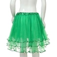 thumbnail image 3 of Ohufall Tulle Skirts for Women Sparkly Mini Tutu Skirt A-Line Mesh Layered Trendy High Elastic Waist Fairy Skirts, 3 of 4