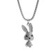 thumbnail image 1 of Colgante con personalidad para mujer, cadena con colgante completo, conejo saltando, collar largo, collares y colgantes, 1 of 8