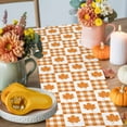 thumbnail image 4 of Table Runner Dresser Scarves 90 Inch Long,Fall Maple Leaf Orange Buffalo Plaid Linen Dining Table Runners, 4 of 9