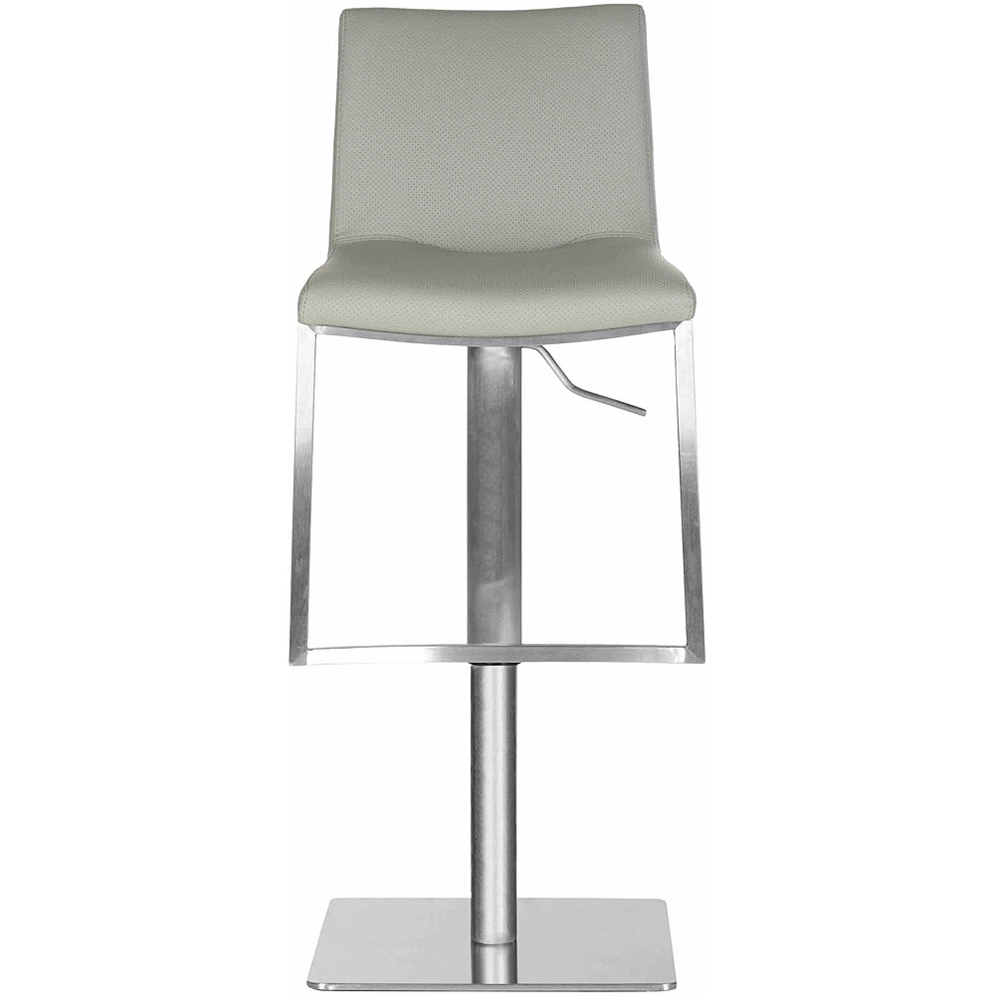 SAFAVIEH Ember 34" Bicast Leather Bar Stool, Grey