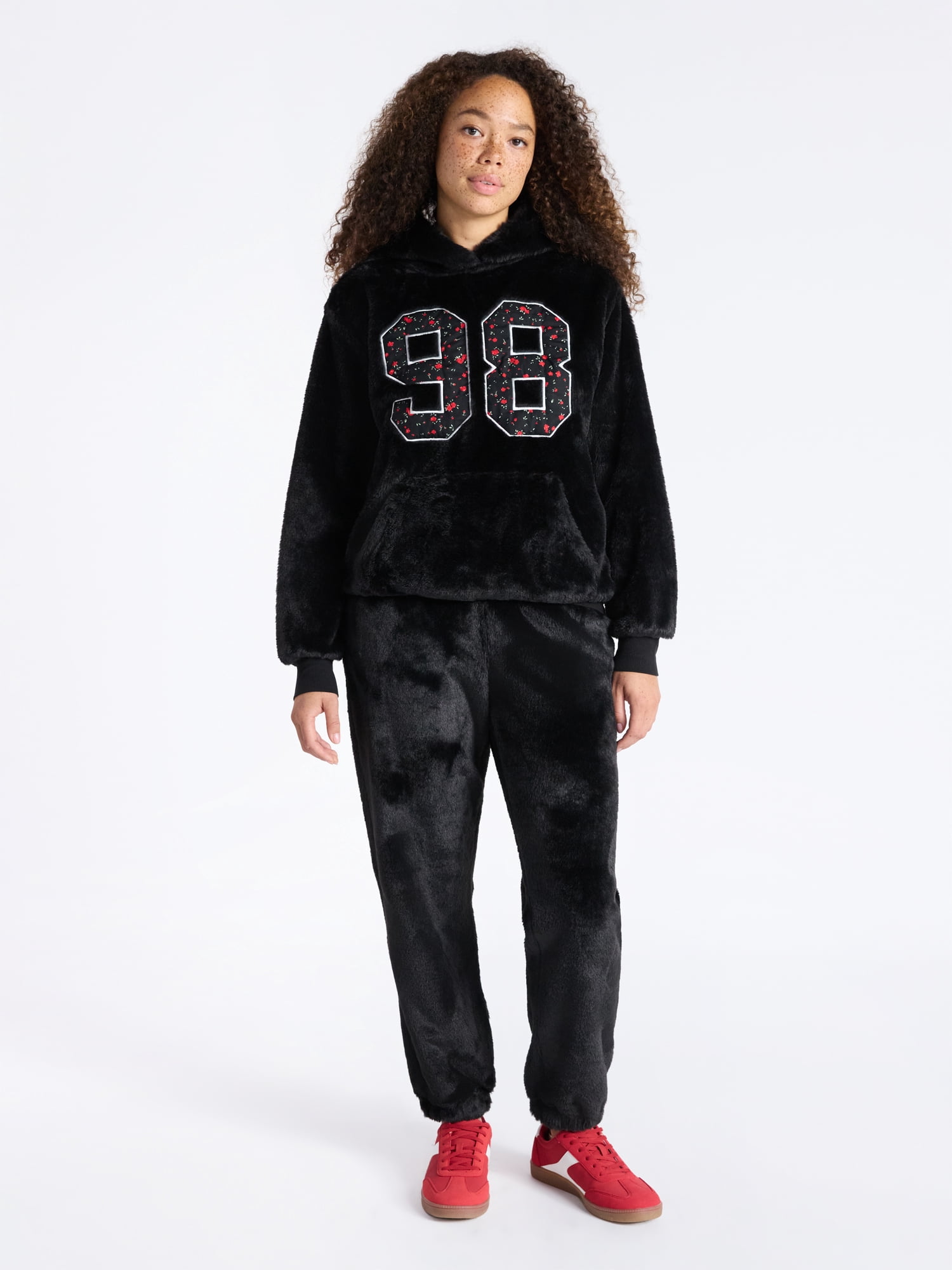 No Boundaries Faux Fur Pants, 29'' Inseam, Women's