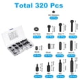 thumbnail image 2 of Uxcell M2 Nylon Spacer, 320Pcs Male-Female Hex Screws & Nuts Assortment Kit, Black, 2 of 5