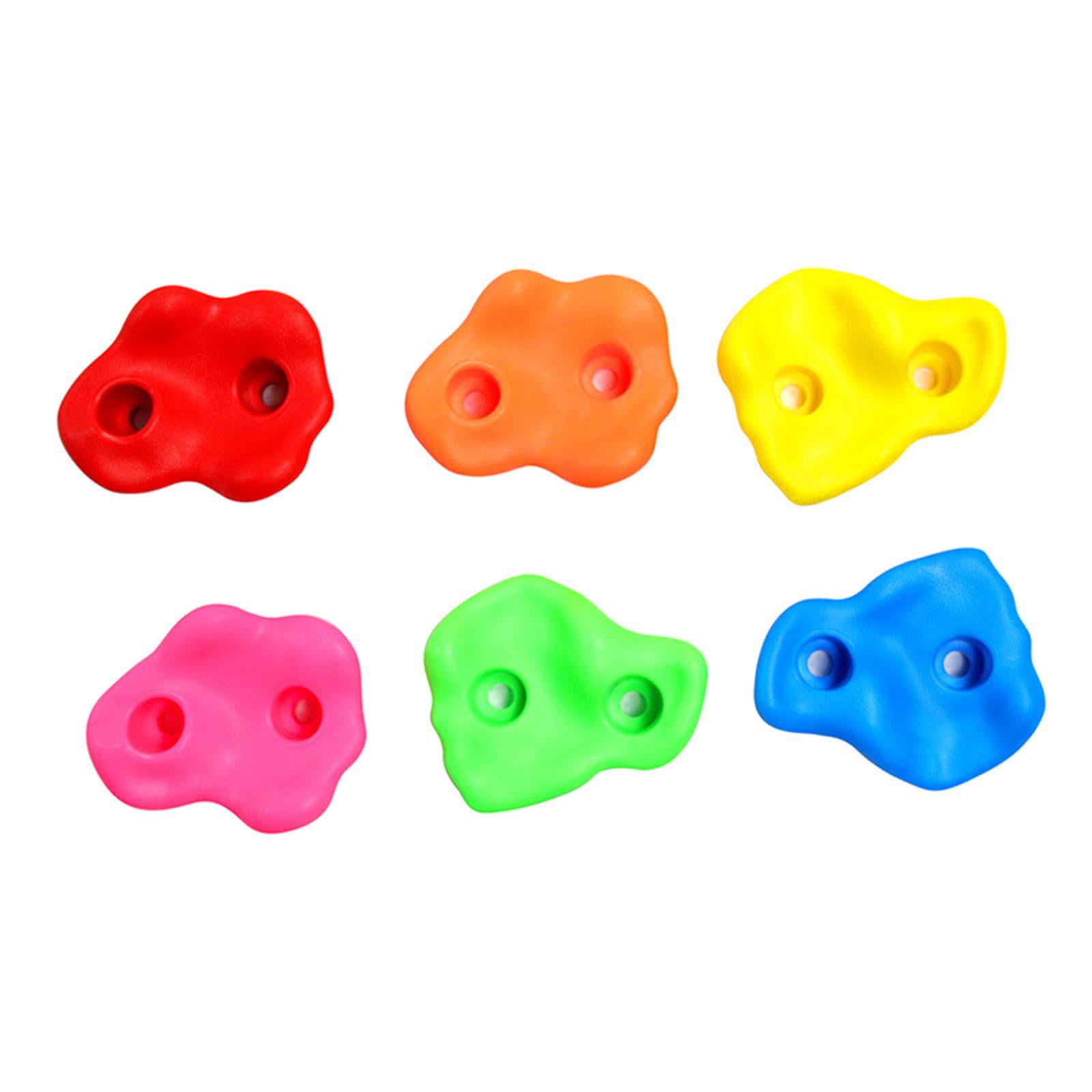 LeeQinersw 12x Coloured Rock Climbing Holds for Outdoor Climbing with Mounting Hardware