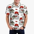 thumbnail image 3 of Balery Rabbit And Hedgehog Printed Men’s Short Sleeve Polo Shirt, Midweight Men's Shirt,Golf Polo shirts -, 3 of 9