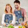 thumbnail image 2 of Pioneer Flower Floral Print Pattern Apron-Garden Aprons for Women with Pockets-Cotton Linen Waterproof Kitchen Cooking Gardening Aprons Adjustable for Kitchen,Cooking,BBQ and Salon 33x27 Inch, 2 of 2
