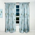 thumbnail image 2 of Designart 'Jasmine White Flowers On Bright Blue' Mid-Century Modern Curtain Panel, 2 of 5